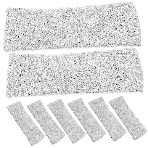 2 x Haarbänder, Stoff-Stirnband, grau, Spa, elastisch, 8 Stück von BXVXWKJXKR