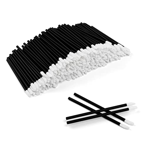 300-teiliges Mascara-Stäbe-Set, 100 Wimpernpinsel/100 Lippenpinsel/100 Stück, Make-up-Werkzeug-Set mit Organizer-Box von BXVXWKJXKR