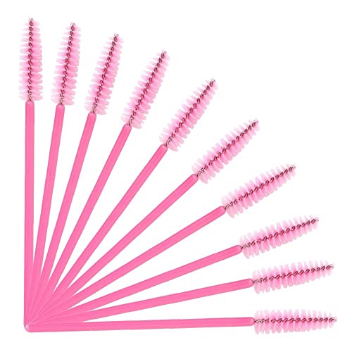 50 Stück Mascara-Stäbe, Wimpernbürste für Augenbrauen-Wimpernverlängerung (schwarz) (Rosa) von BXVXWKJXKR