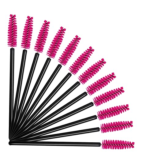 50 Stück Mascara-Stäbe, Wimpernbürste für Augenbrauen-Wimpernverlängerung (schwarz) (Rosa) von BXVXWKJXKR