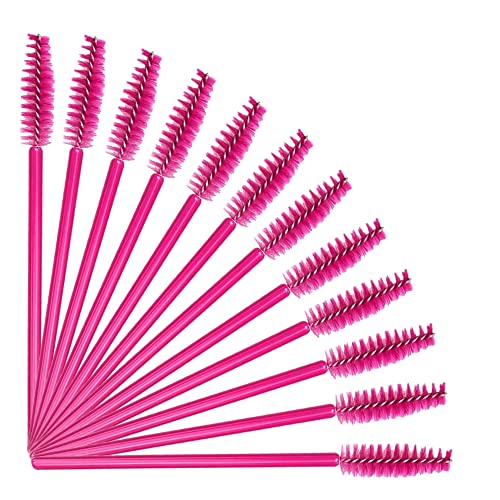 50 Stück Mascara-Stäbe, Wimpernbürste für Augenbrauen-Wimpernverlängerung (schwarz) (Rosa) von BXVXWKJXKR