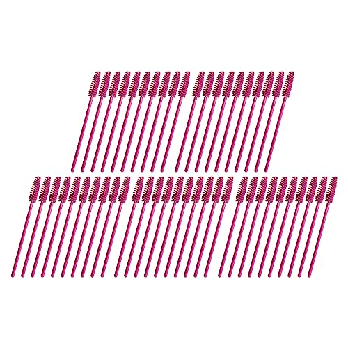 50 Stück Wimpernbürste Mascara Zauberstab Make-up Applikatoren Kits für Wimpernverlängerungen und Augenbrauenbürste (Schwarzer Stab blauer Kopf) von BXVXWKJXKR