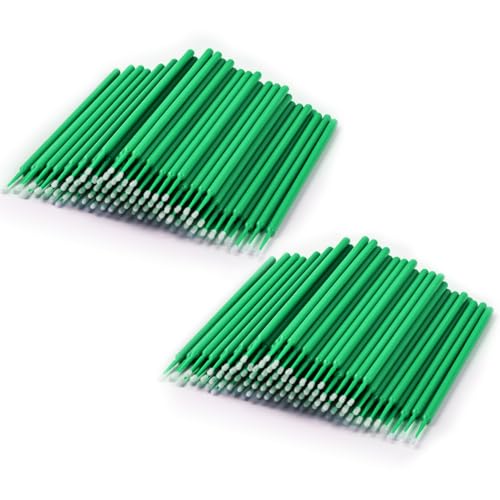 Applikator 200 Stück, Micropore mit biegbarem Bürstenkopf, weiche Mikrofaser für Wimpernverlängerungen, Eyeliner-Reinigung, Nagelkunst & Make-up-Anwendung | Schwarz Applikator 200 Stück, Micropore mit biegbarem Bürstenkopf, weiche Mikrofaser für Wimpernverlängerungen, Eyeliner-Reinigung, Nagelkunst & Make-up-Anwendung | Schwarz von BXVXWKJXKR