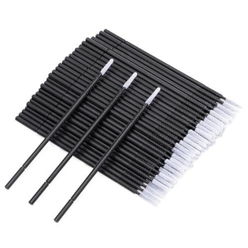 Applikator-Pinsel aus Mikrofaser für Wimperntusche, Lippen, Wimpernverlängerung, Nagellack und Bastelarbeiten, 2 Stück von BXVXWKJXKR