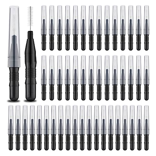 Augenbrauenpinsel mit Kappe, Wimpernbrauen Laminierung, 360° biegbar, Mascara-Bürste, Mascara-Stab für Wimpernverlängerung, Zahnreinigung, 60 Stück Augenbrauenpinsel mit Kappe, Wimpernbrauen Laminierung, 360° biegbar, Mascara-Bürste, Mascara-Stab für Wimpernverlängerung, Zahnreinigung, 60 Stück von BXVXWKJXKR