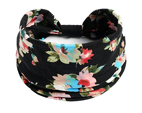 Elastische böhmische Bandana-Stirnband aus Baumwolle, elastisch, breit, Workout-Stirnband für Damen, Sport, Yoga, Haarbänder, Haarschmuck für Frauen - 12 von BXVXWKJXKR