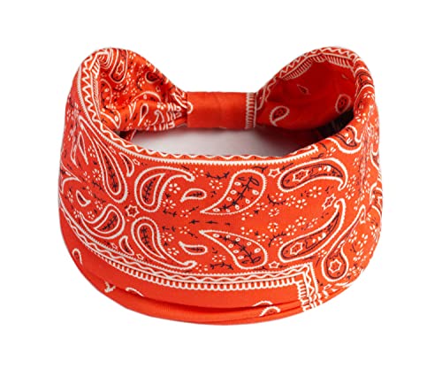 Elastische böhmische Bandana-Stirnband aus Baumwolle, elastisch, breit, Workout-Stirnband für Damen, Sport, Yoga, Haarbänder, Haarschmuck für Frauen - 12 von BXVXWKJXKR