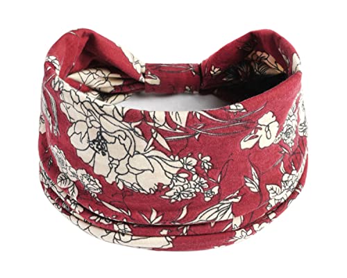 Elastische böhmische Bandana-Stirnband aus Baumwolle, elastisch, breit, Workout-Stirnband für Damen, Sport, Yoga, Haarbänder, Haarschmuck für Frauen - 12 von BXVXWKJXKR