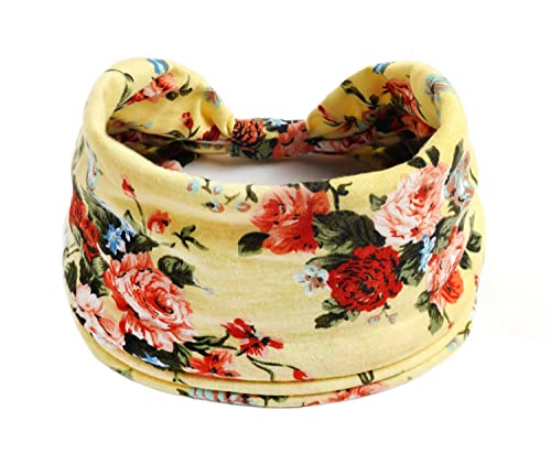 Elastische böhmische Bandana-Stirnband aus Baumwolle, elastisch, breit, Workout-Stirnband für Damen, Sport, Yoga, Haarbänder, Haarschmuck für Frauen - 12 von BXVXWKJXKR