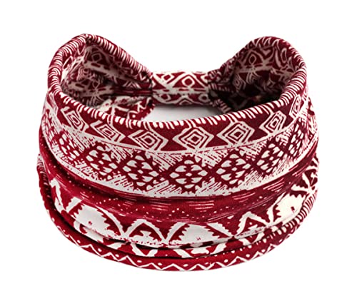 Elastische böhmische Bandana-Stirnband aus Baumwolle, elastisch, breit, Workout-Stirnband für Damen, Sport, Yoga, Haarbänder, Haarschmuck für Frauen - 12 von BXVXWKJXKR