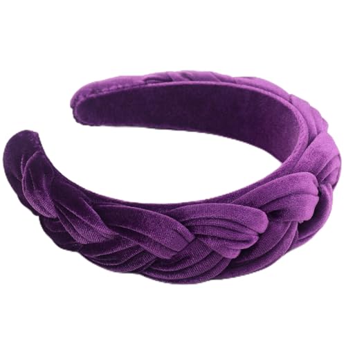 Geflochtenes Samt-Stirnband für Damen, Haarreifen, elastische Haarbänder, modische Stirnbänder für Damen von BXVXWKJXKR