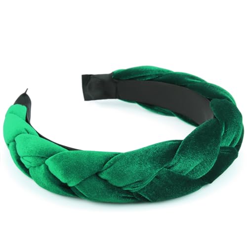 Geflochtenes Samt-Stirnband für Damen, Haarreifen, elastische Haarbänder, modische Stirnbänder für Damen von BXVXWKJXKR