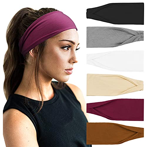 Haarbänder für Damen, breit, elastisch, 6 Stück Haarbänder für Damen, breit, elastisch, 6 Stück von BXVXWKJXKR