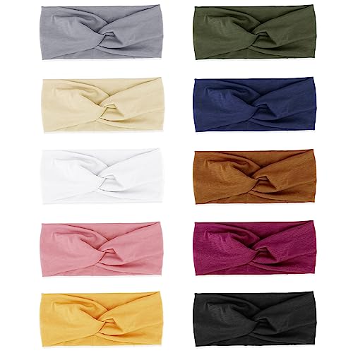 Haarbänder für Damen, gekreuzt, geknotet, elastisch, gedreht, niedlich, 10 Stück von BXVXWKJXKR