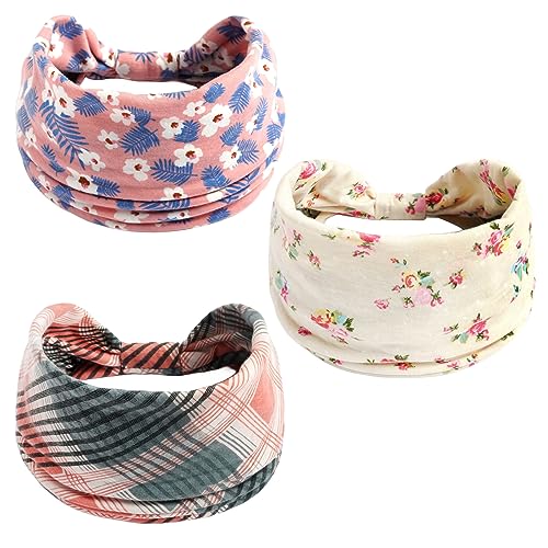 Stirnbänder für Mädchen, modischer Blumendruck, weiche Haarbänder für Damen, elastisch, rosa, für Erwachsene, Frauen, Übung, Yoga, Haarschmuck – 07 von BXVXWKJXKR