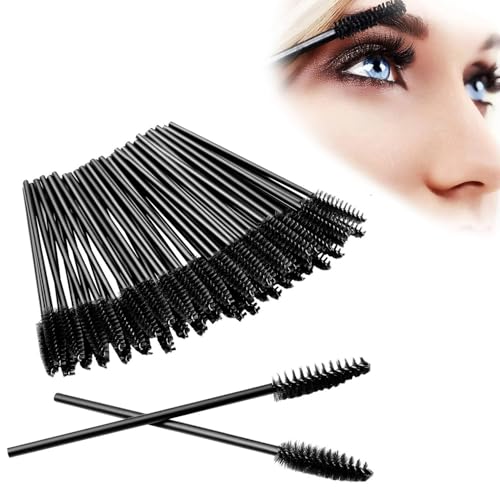 Wimpern-Mascara-Pinsel, Schwarz, 50 Stück von BXVXWKJXKR