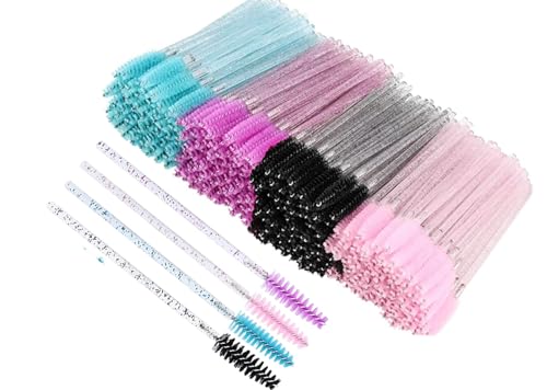 Wimpern-Mascara-Stäbe, Augenbrauen-Applikator, Kosmetik-Make-up-Pinsel-Set, mehrfarbig, 200 Stück von BXVXWKJXKR