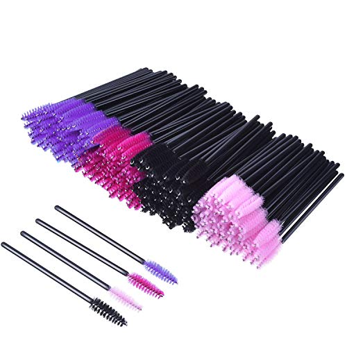Wimpern-Mascara-Stäbe, Augenbrauen-Applikator, Kosmetik-Make-up-Pinsel-Set, mehrfarbig, 200 Stück von BXVXWKJXKR