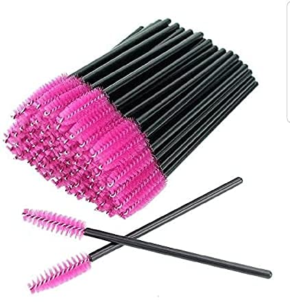 Wimpern-Mascara-Stäbe, Augenbrauen-Applikator/Rizinusöl-Applikator, Kosmetik-Make-up-Pinsel-Werkzeug-Set (Blau/Transparent), 50 Stück von BXVXWKJXKR