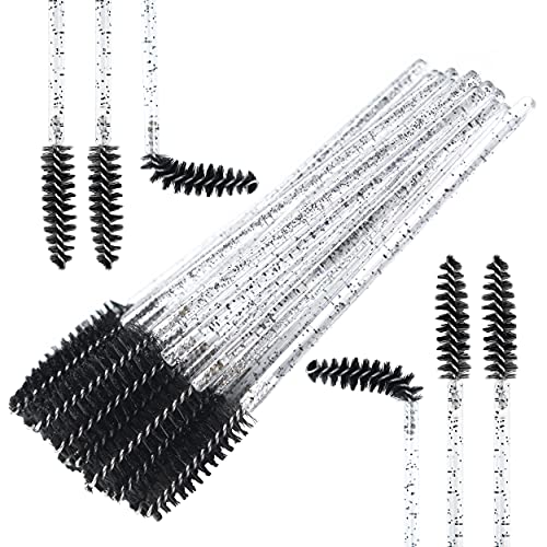 Wimpernbürste 50 Stück, biegbare, leichte Mascara-Stäbe, 10 cm lange Wimpern für Wimpernverlängerung, Augenbrauenkontur und Make-up, Schwarz Wimpernbürste 50 Stück, biegbare, leichte Mascara-Stäbe, 10 cm lange Wimpern für Wimpernverlängerung, Augenbrauenkontur und Make-up, Schwarz von BXVXWKJXKR