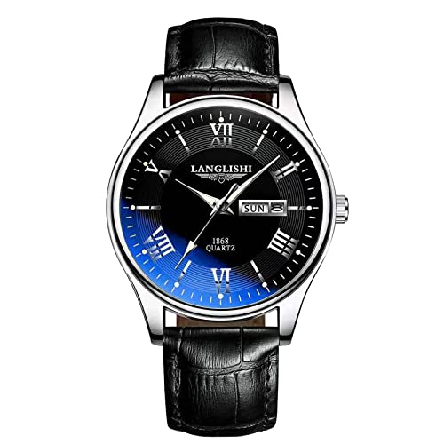 BY BENYAR AKNIGHT Uhren Chronograph Analog Quarzwerk Stilvolle Armbanduhr 3ATM wasserdichte Uhren Elegantes Geschenk für Männer,Uhr mit Braunem Lederarmband von BY BENYAR