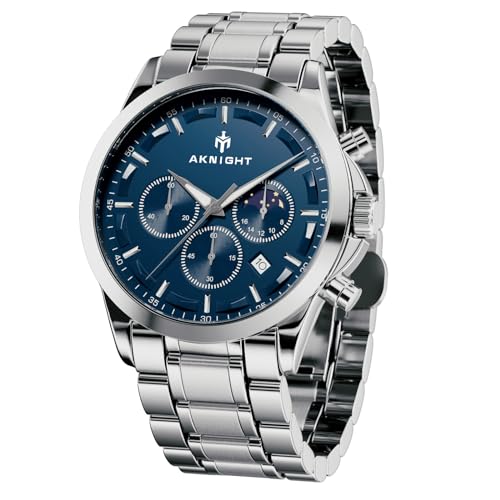 BENYAR Mode Herren Quarz Chronograph Wasserdicht Edelstahl 30M wasserdichte Uhren Business Casual Sport Design Armbanduhr für Herren von BY BENYAR