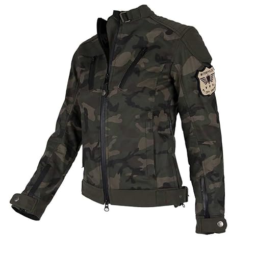 BY CITY - Damen Motorradjacke - Spring II Lady Camu - mit abnehmbaren Protektoren an Schultern und Ellbogen, Camouflage, 38 von BY CITY