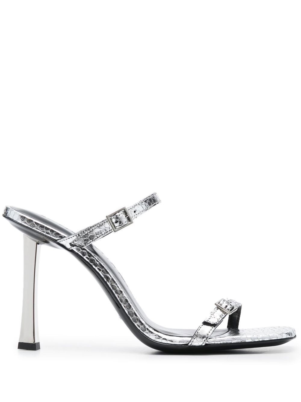 BY FAR Metallische Flick Sandalen 90mm - Silber von BY FAR