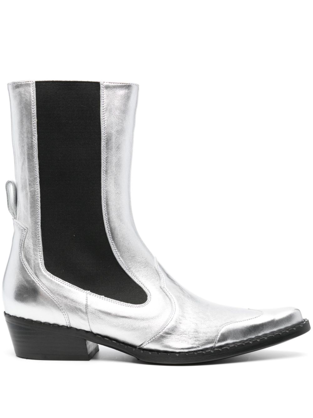 BY FAR Stiefel im Metallic-Look 40mm - Silber von BY FAR