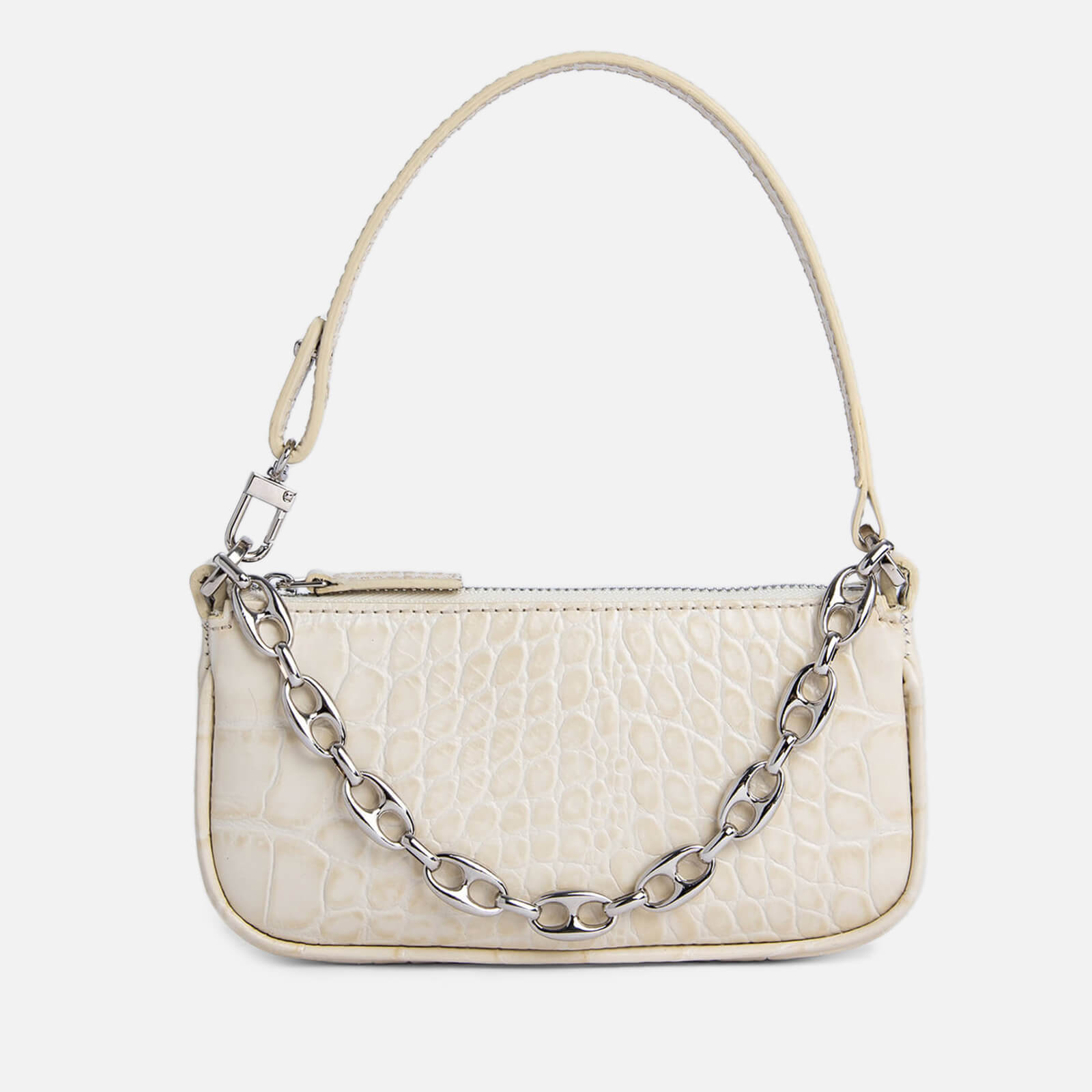 BY FAR Women's Mini Rachel Croco Bag - Cream von BY FAR