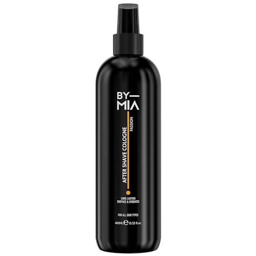 BY MIA Aftershave Cologne für Männer, Passion 400 ml | Zitrone, Orange, Bergamotte, Moschus und holzige Noten | Entspannende, erfrischende Aftershave-Sprühlotion von BY MIA