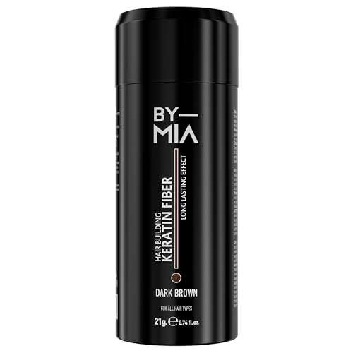 BY MIA Hair Building Keratin Fasern 21g Braun | Haarfasern für dünner werdendes Haar | Haarverdicker Pulver Faser | Haarausfall Concealer für Frauen & Männer von BY MIA