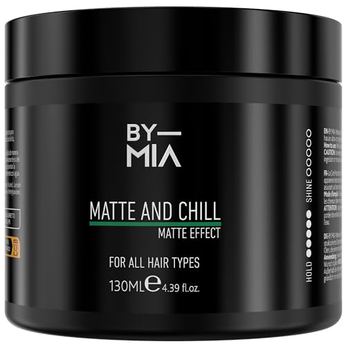 BY MIA Mattes und kaltes Wachs 130ml | Matte Optik | Super hoher Halt | Kanten-Steuerung | Haarwachs für Männer & Frauen von BY MIA