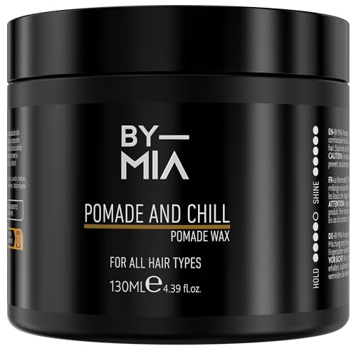 BY MIA Pomade Und Chill Wax 130 ml | Haarpomade Wachs | Hochglänzendes Finish | Flexibler Halt | Haarwachs Pomade für Männer & Frauen von BY MIA