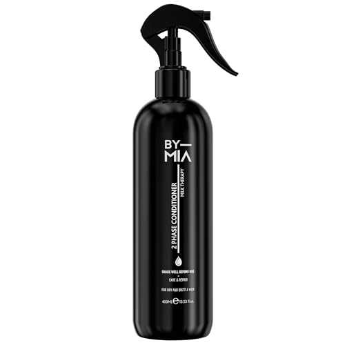 BY MIA Premium Zwei-Phasen-Haarspülung Milchtherapie 400 ml | Leave-in-Conditioner-Spray für trockenes und strapaziertes Haar | Intensivpflege & Reparatur | Shampoo Spülung von BY MIA
