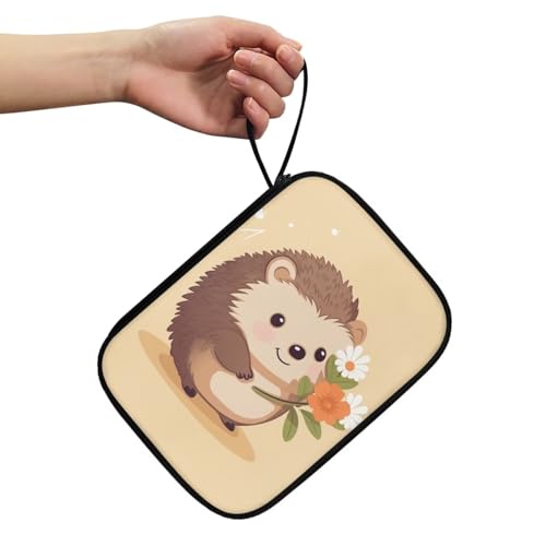 BYCHECAR Hedgehog Uhrenarmband-Etui für Damen, Uhrenarmband-Organizer, kompatibel mit 12 Apple Watch-Armbändern und anderem Zubehör, langlebige Uhrenarmbänder, Aufbewahrung, Tragetasche von BYCHECAR