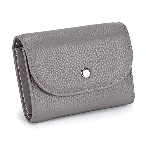 BYCUFF PU Leder GeldböRse Mini MüNz Tasche mit GroßEr KapazitäT Kopf Schicht Rindsleder Multifunktionale Visiten Karten Tasche von BYCUFF