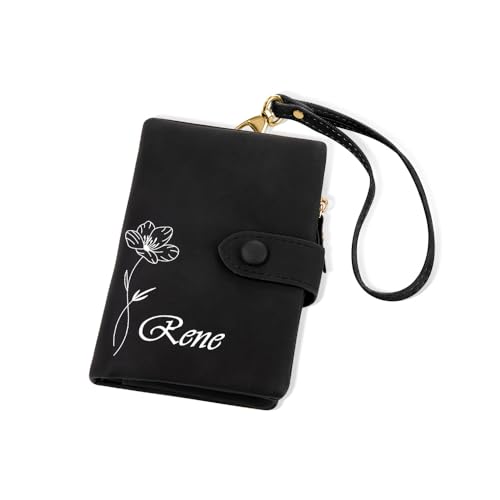 BYFDIY Personalisierbare, dreifach gefaltete Geldbörse mit Blume, Leder, Kartenhalter, personalisierbar, Kreditkartenhalter, dreifach gefaltet, schmal, mit 12 Fächern und 4 Seitentaschen, niedliche BYFDIY Personalisierbare, dreifach gefaltete Geldbörse mit Blume, Leder, Kartenhalter, personalisierbar, Kreditkartenhalter, dreifach gefaltet, schmal, mit 12 Fächern und 4 Seitentaschen, niedliche von BYFDIY