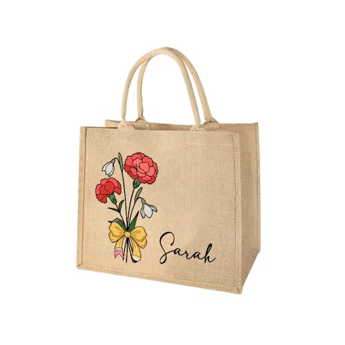 Personalisierbare Tragetasche für Lehrer, kokette aus Jute, Geschenk für Lehrer, Schulanfang, Wertschätzungsgeschenk für Lehrer von BYFDIY