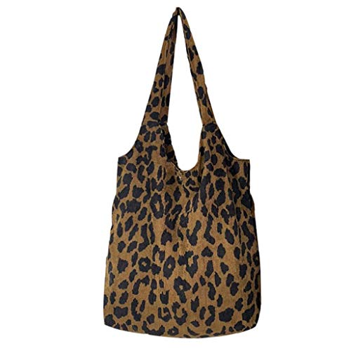 Frauen Leopard-Druck-Handtaschen-Schulter-Damen-Geldbeutel-Kurier-Schuleinkaufstasche Tasche von BYFRI