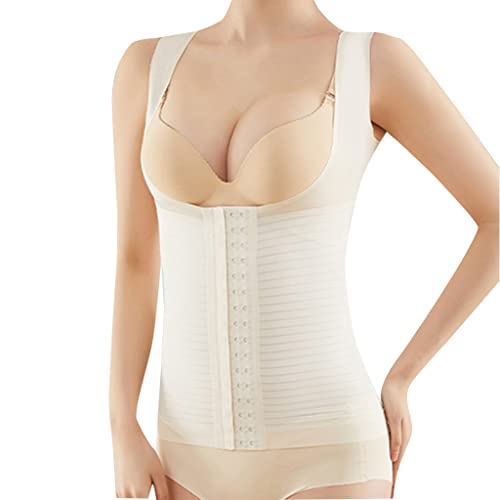 Frauen Taille Trainer Shapewear Bauchweg Korsett Body Shaper Postoperatives Kompressionstop (Color : Beige, Size : L) von BYLIA