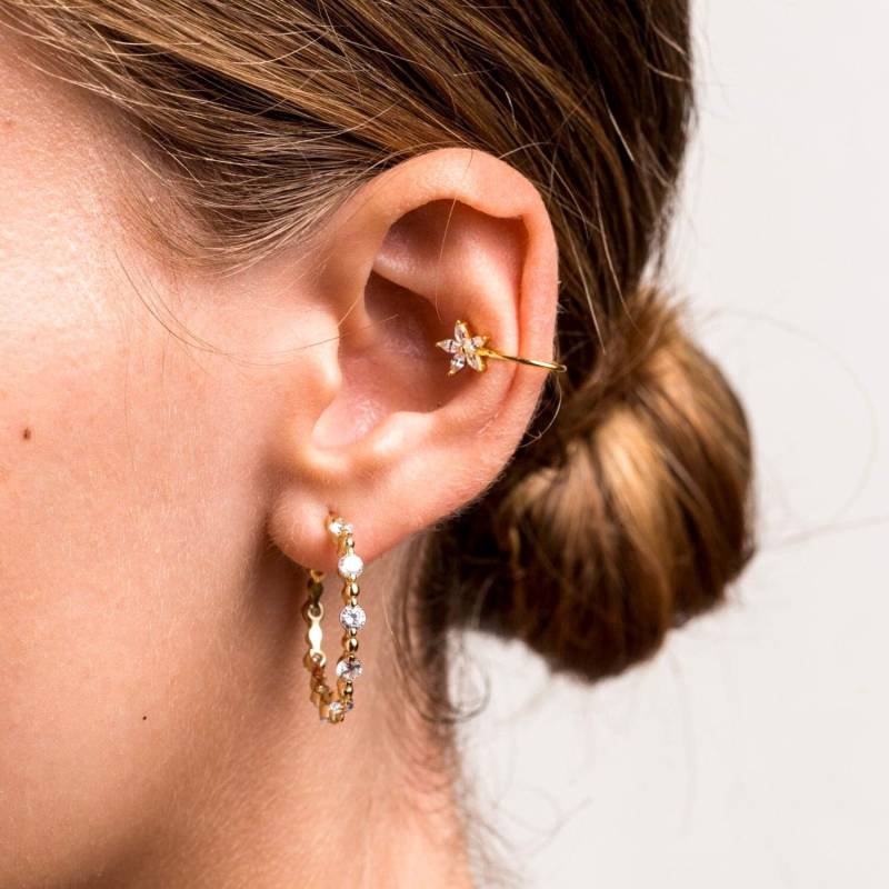 Cz Hoop Earrings - Dainty Hoops Hoop -Minimalist Jewelry -Dainty von BYLIAJEWELS