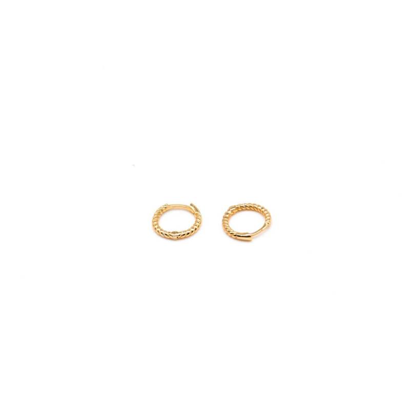 Hoop Earrings, Braided Hoops, Minimalist Hoops, Gold Dainty Hoop Jewelry, Minimal Delicate Hoops von BYLIAJEWELS