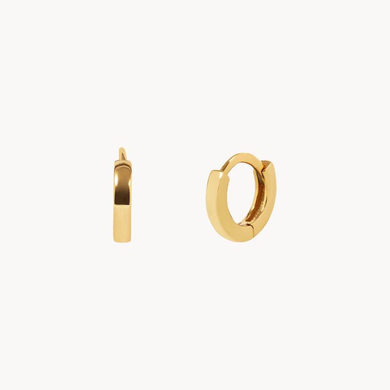 Targus Earrings - Thin Hoop Tiny Gold Hoops Minimalist Dainty Minimal von BYLIAJEWELS