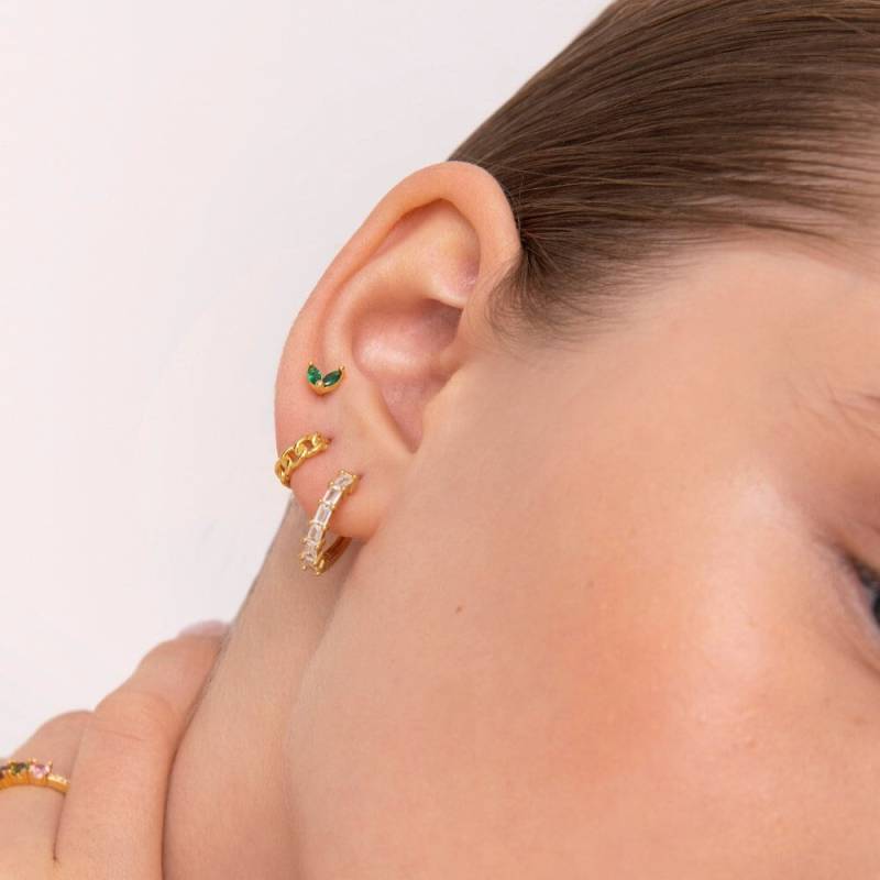 Tiny Hoops - Dainty Hoops Link Hoop Earrings Minimal Earrings Gold Silver Small Hoop von BYLIAJEWELS