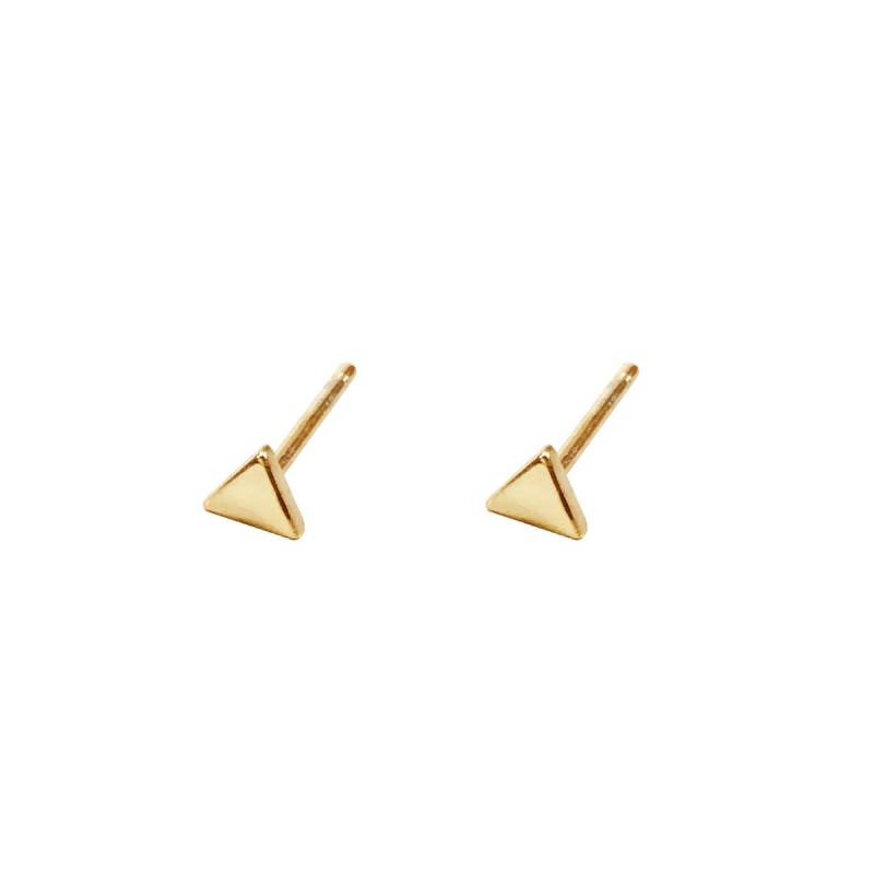 Triangle Studs - Earrings Dainty Minimalist Tiny Triangle Minimal von BYLIAJEWELS