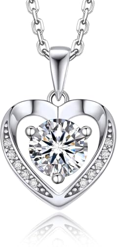 BYLITZ An unsere Tochter 925 Silber Halskette mit Spruch und Geschenkbox An meine Tochter Kette mit personalisierter Karte zum Geburtstag Weihnachten von Papa Mama Eltern (Herz 1 Karat | 925 Silber) von BYLITZ