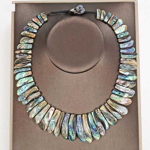 BYLSAGWHT 19'' Mix Color Green Abalone Shell Chokers Necklace For Women BYLSAGWHT 19'' Mix Color Green Abalone Shell Chokers Necklace For Women von BYLSAGWHT