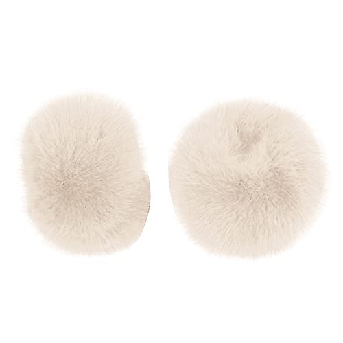 BYNYXI Kunstpelz Manschetten Damen, Plüsch Manschette Ring Handgelenkmanschetten Winter Handwärmer Ärmel Manschette Wei´Schwarz Stulpen Pulswärmer für Frauen Handwärmer Kunstpelz Fell Manschetten von BYNYXI