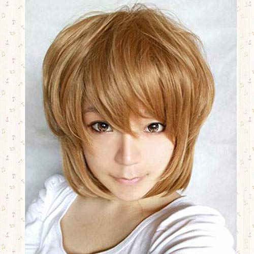 Haibara Ai flauschige kurze zottelige Anime-Cosplay-Perücke. Hitzebeständige Faser + Perückenkappe von BYOOTI